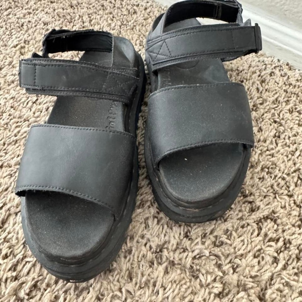 Dr. Martens Black Platform Sandals‎